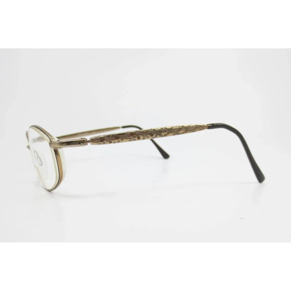 Revlon RV560 Smoked Topaz Oval Eyeglasses Floral Embossed Bronze Frames 130mm